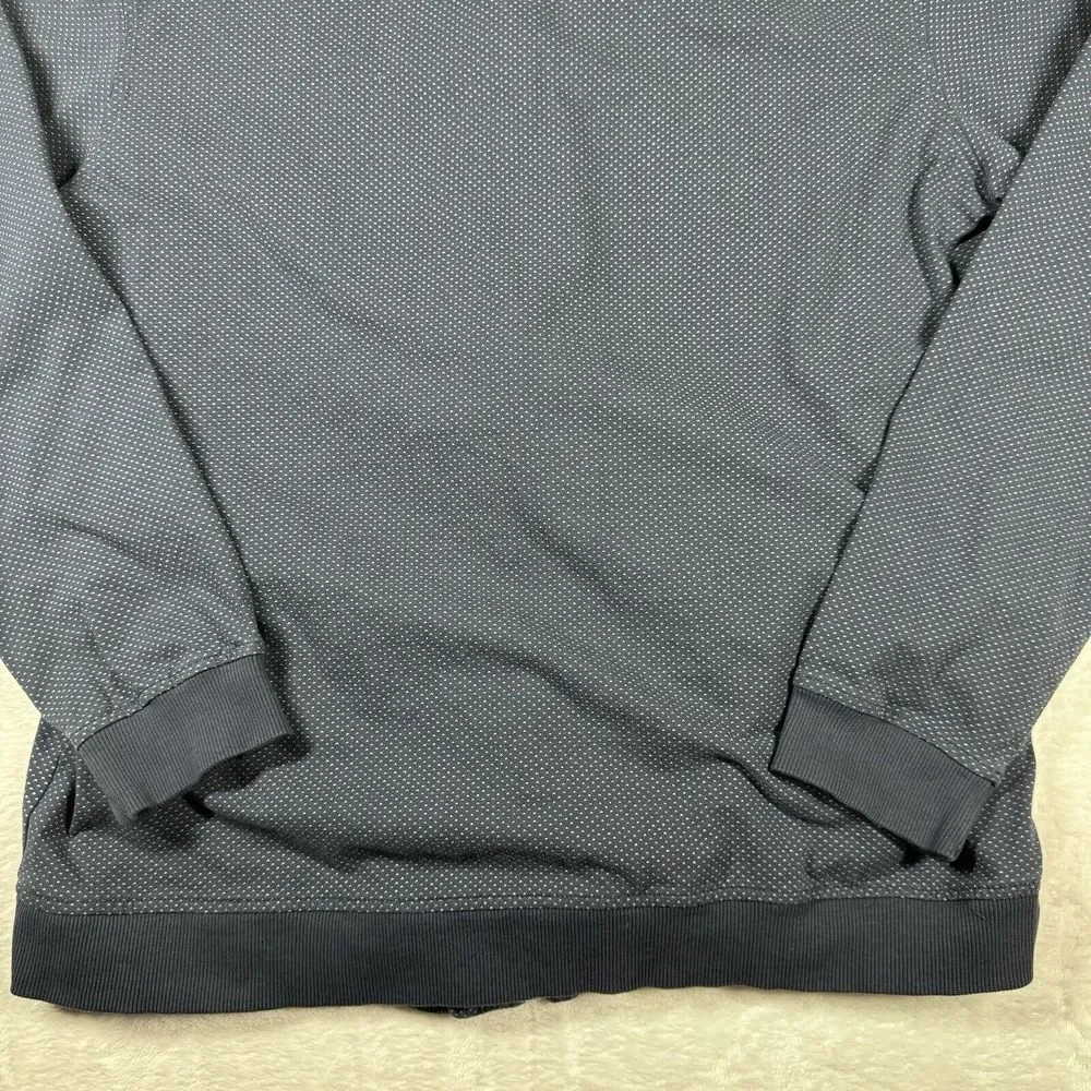 Britches Sport By Wanted Jacket Mens L Bomber Birdseye Full Zip Long Sleeve Blue